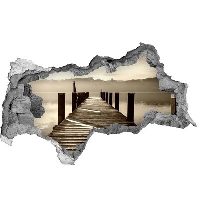 Autocollant à effet 3d trou Jetée sur eaux calmes