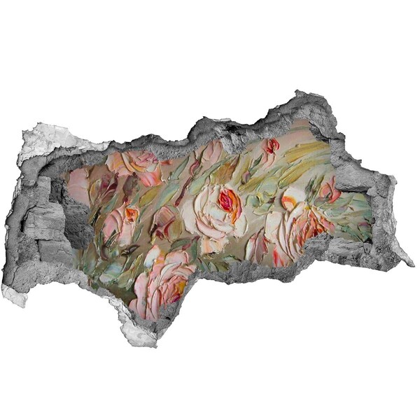 Autocollant mural trou Un jardin fleuri dans un mur en ruine