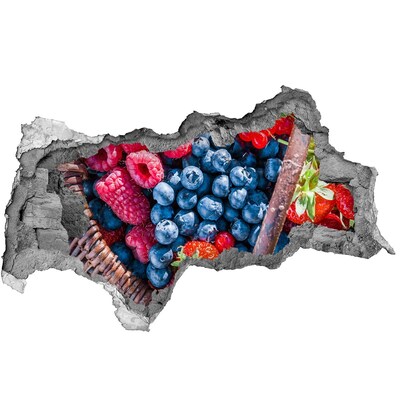 Autocollant à effet 3d trou Trou fruité dans le mur