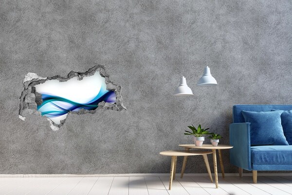 Autocollant mural trou Une vague dans un trou en béton