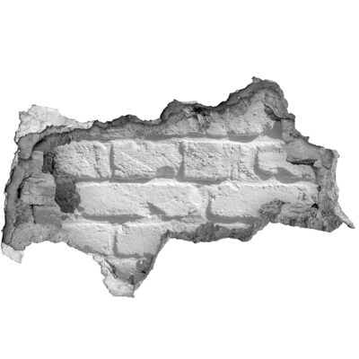 Autocollant à effet 3d trou Un mur de briques en ruine