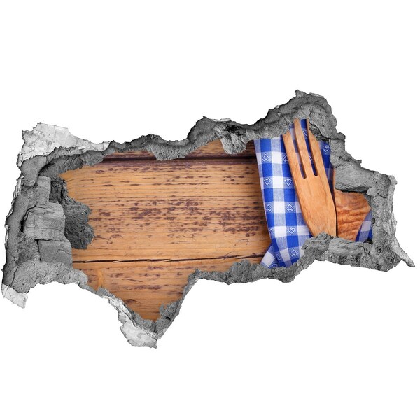 Autocollant à effet 3d trou Coin culinaire