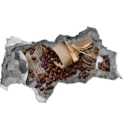 Sticker trou dans le mur Du café dans un mur en ruine