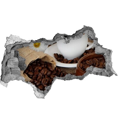 Autocollant mural trou Un café dans le confort de votre maison