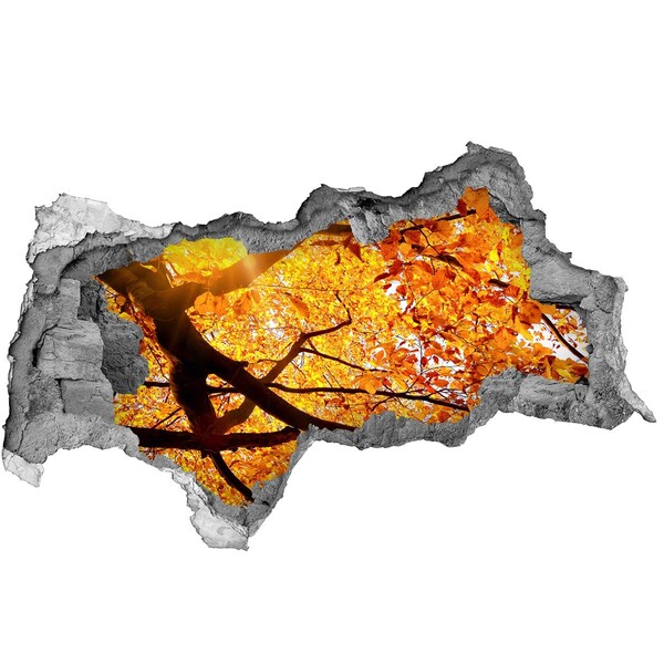 Sticker trou dans le mur Automne doré derrière le mur