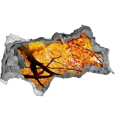 Sticker trou dans le mur Automne doré derrière le mur