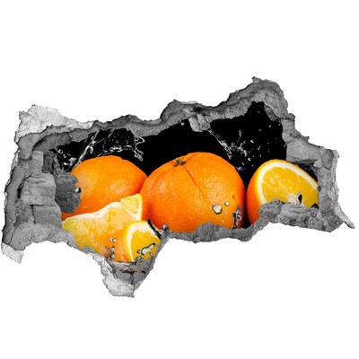 Autocollant à effet 3d trou Oranges juteuses dans l'eau