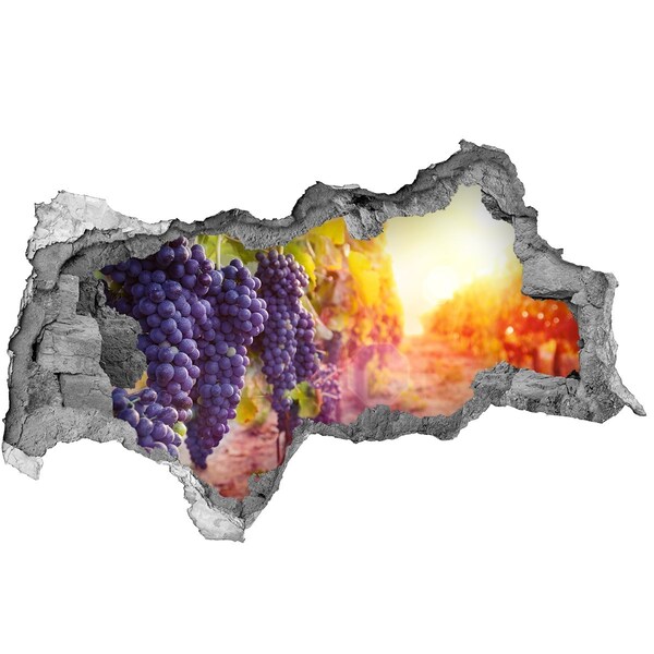 Sticker trou dans le mur Le paradis des raisins au petit matin