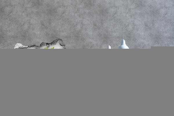 Autocollant à effet 3d trou Un paradis fleuri derrière le mur