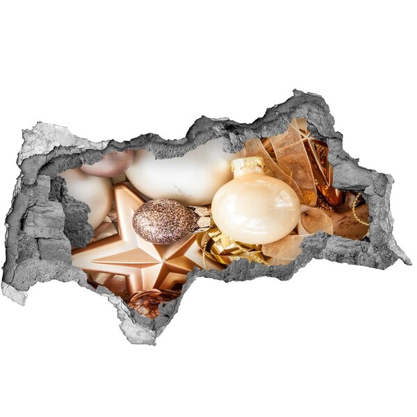 Sticker mural effet trou 3d Décorations de Noël Hole in the Wall