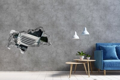 Sticker trou dans le mur Mur détruit par un camion