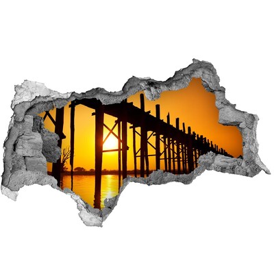 Autocollant mural trou Coucher de soleil sur la jetée