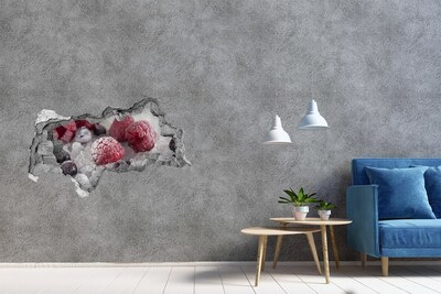 Autocollant à effet 3d trou Un petit paradis fruité caché dans un mur