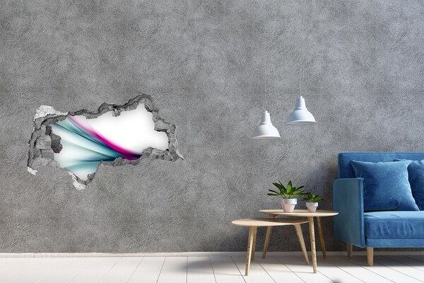 Autocollant mural trou Des vagues colorées dans le mur