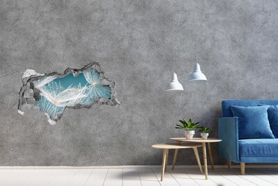 Sticker trou dans le mur Rêves de fleurs derrière le mur