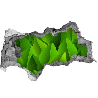 Autocollant mural trou Une oasis de verdure en béton