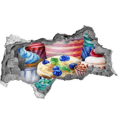 Autocollant à effet 3d trou Confiseries de quartier