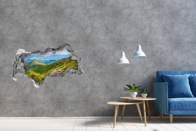 Autocollant mural trou Paysage de montagne avec un chemin