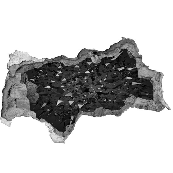 Sticker trou dans le mur Abîme noir dans le mur