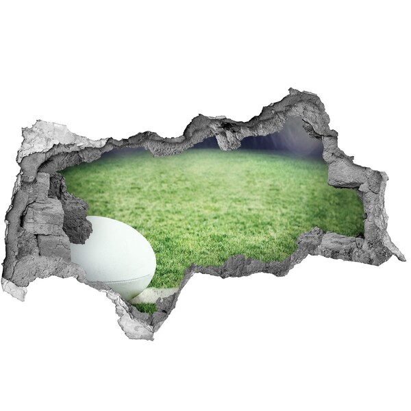 Sticker trou dans le mur Rugby sur le terrain