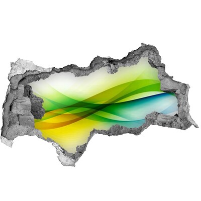 Autocollant à effet 3d trou Vagues abstraites béton