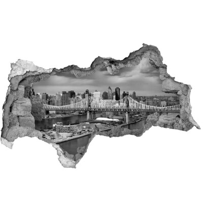 Autocollant à effet 3d trou Pont de New York