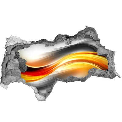 Sticker mural effet trou 3d Une explosion de couleurs dans le béton