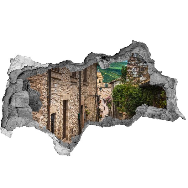 Autocollant à effet 3d trou Une charmante ville de Toscane