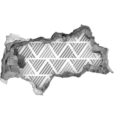 Autocollant mural trou Géométrie en béton