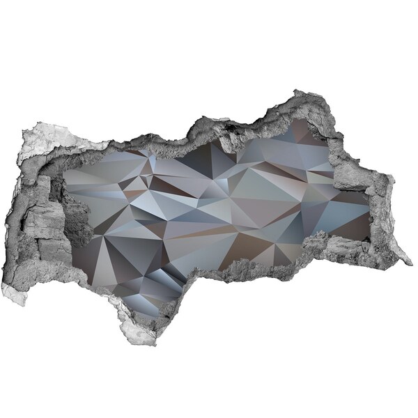 Autocollant mural trou Trou dans la pierre avec des formes géométriques