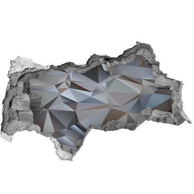 Autocollant mural trou Trou dans la pierre avec des formes géométriques