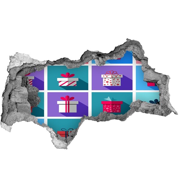 Sticker trou dans le mur surprises cadeaux