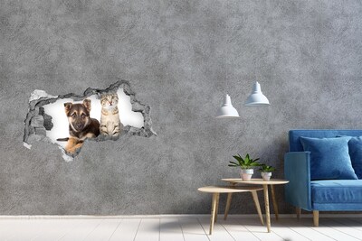 Sticker trou dans le mur Amis du jardin