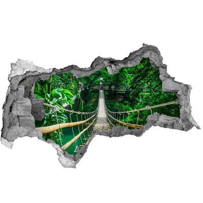 Autocollant à effet 3d trou Pont dans la jungle