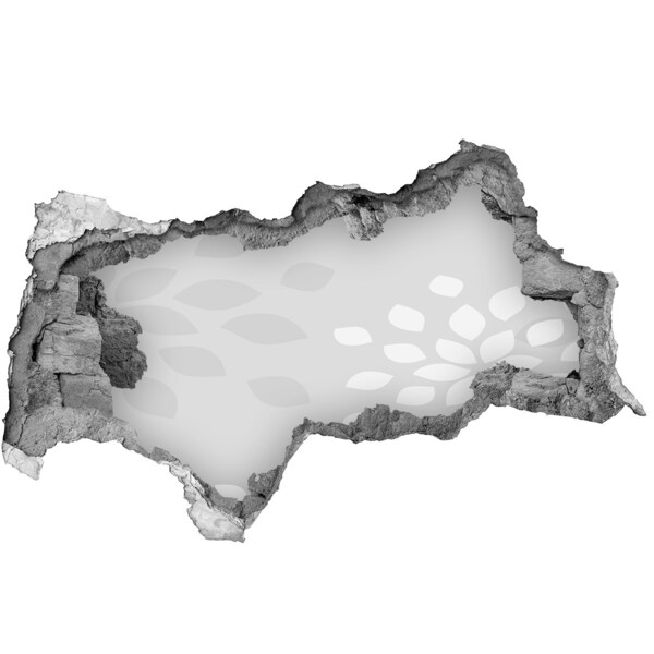 Autocollant mural trou Un mur en ruine surplombant l'eau