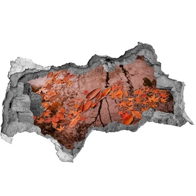 Autocollant mural trou surface de l'eau en automne