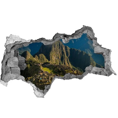 Autocollant à effet 3d trou Monuments incas du Machu Picchu