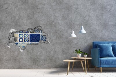 Autocollant mural trou Carreaux de style marocain