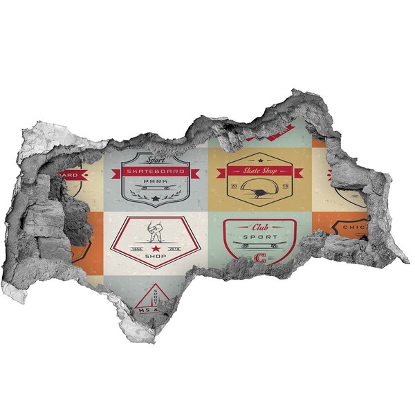 Autocollant à effet 3d trou Skatepark en ville