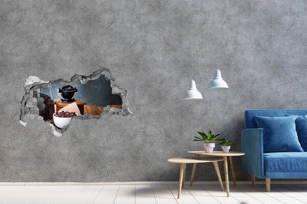 Autocollant à effet 3d trou Café dans un café à domicile