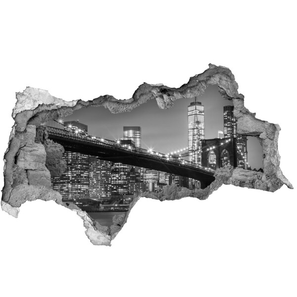 Autocollant mural trou Pont de New York