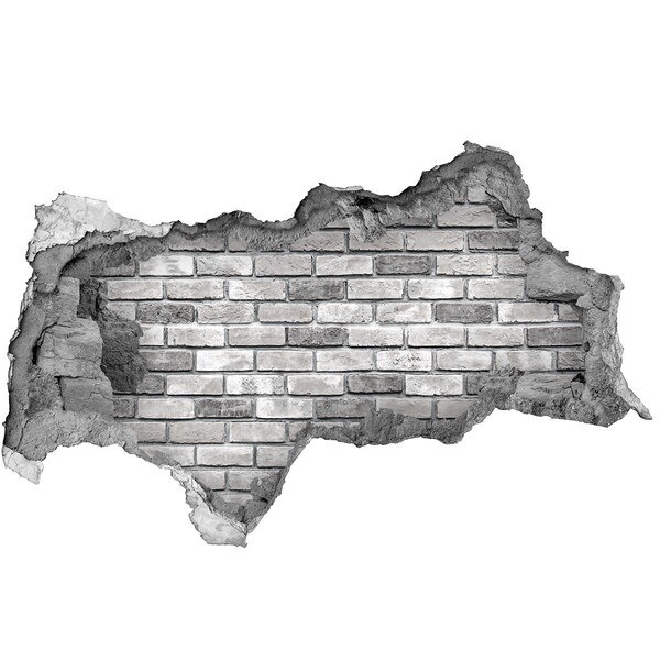 Autocollant mural trou Un mur de briques en ruine