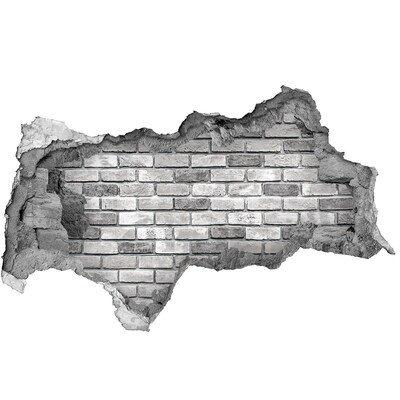 Autocollant mural trou Un mur de briques en ruine