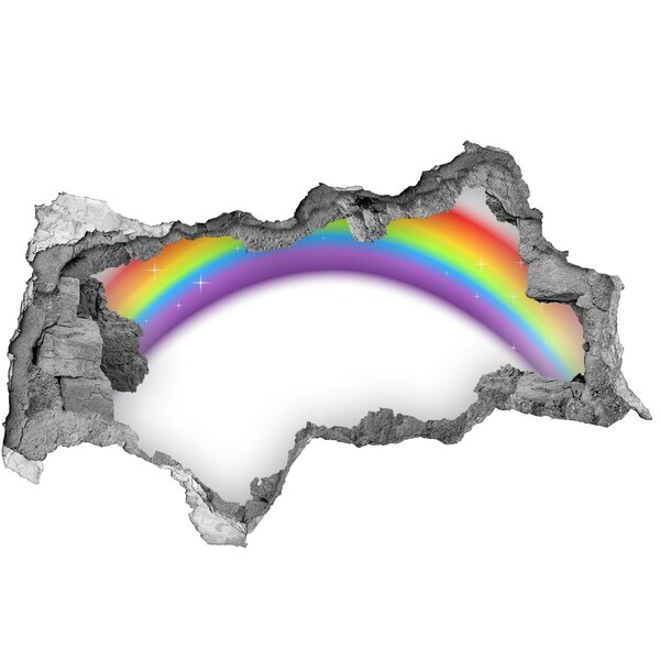 Autocollant mural trou Fuite de lumière arc-en-ciel