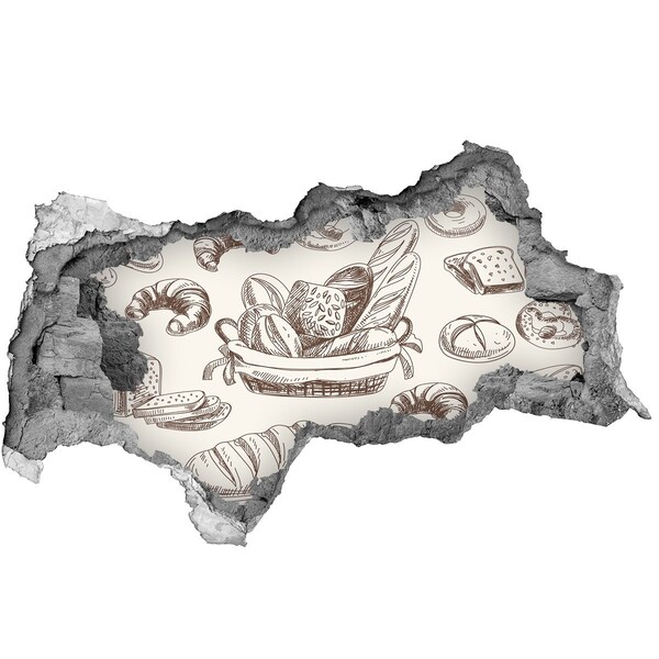 Autocollant mural trou Panier de pain