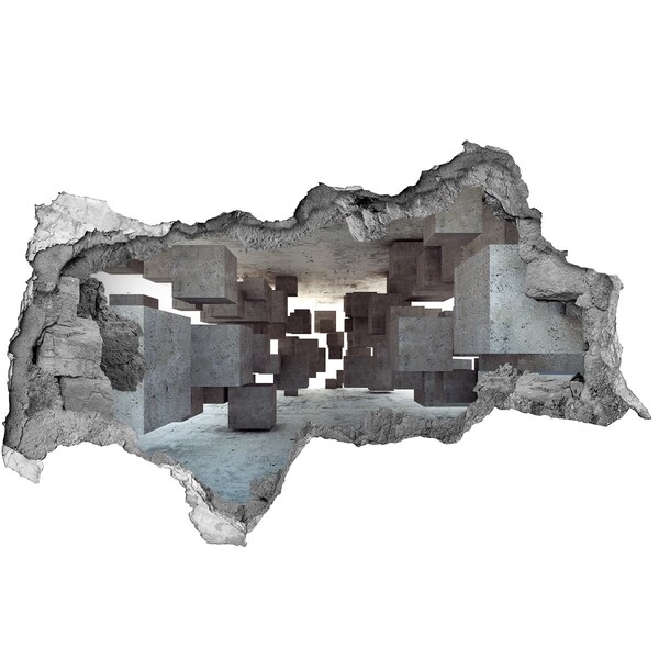 Sticker mural effet trou 3d Un espace transparent dans un style surréaliste