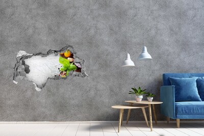 Autocollant à effet 3d trou Inspirations de cuisine cachées derrière les murs