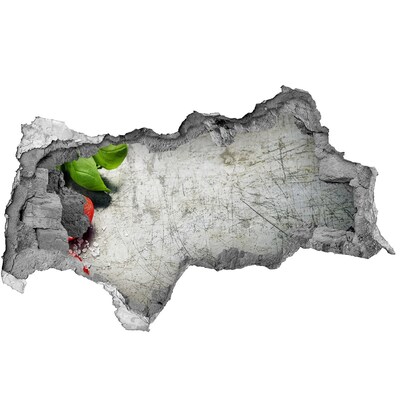 Autocollant à effet 3d trou Un mur en ruine avec vue sur le ciel