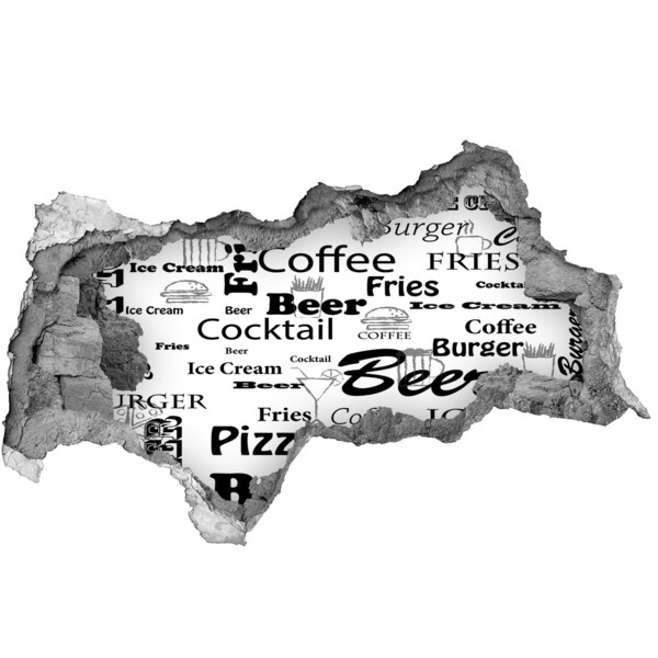 Autocollant mural trou Chaos culinaire