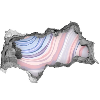 Sticker mural effet trou 3d trou coloré dans le mur